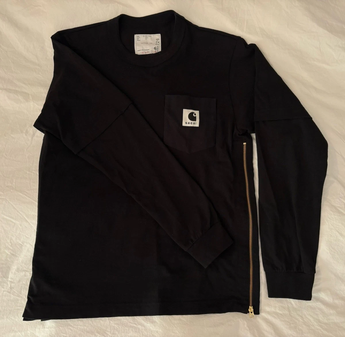 sacai MEMORY L/S TEE Grey サカイ Size 4 XL ANYBODY T-SHIRT | sacai