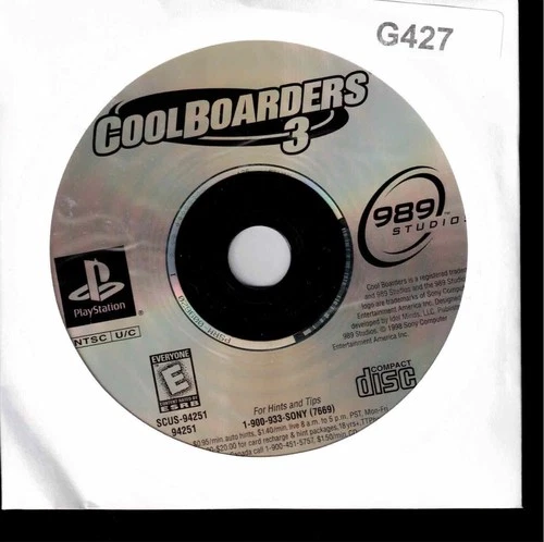 Cool Boarders 3 Sony PlayStation 1 Used Video Game Only Sleeved Without Case