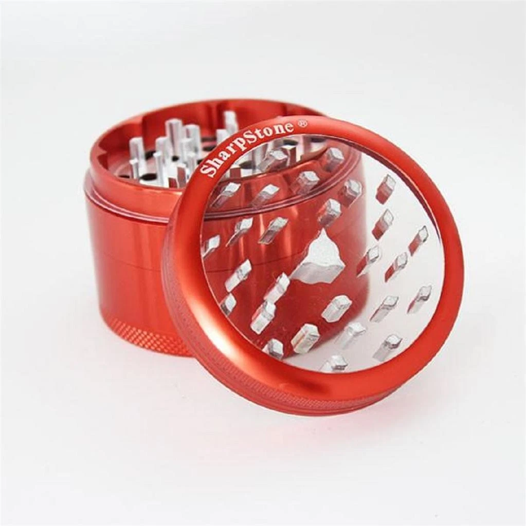 SharpStone CLEAR TOP 4 Piece MEDIUM 2.2” Herb / Spice Grinder BURGUNDY RED
Opens in a new window or