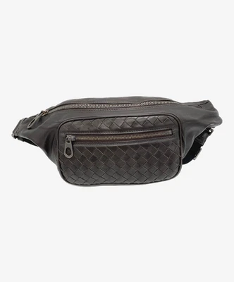 Sac bandoulière Bottega Veneta Intrecciato taille pochette cuir marron occasion - Photo 1/4