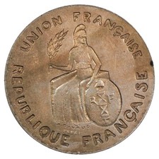 New Caledonia - 2 Francs 1948 PATTERN COIN - French Union - Nickel-Bronze KM.E5