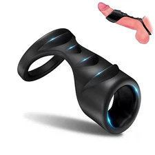 Male Ball Scrotum-Stretcher-Ring-Sleeve Penis Stretch Enhancer Delay Ejaculation