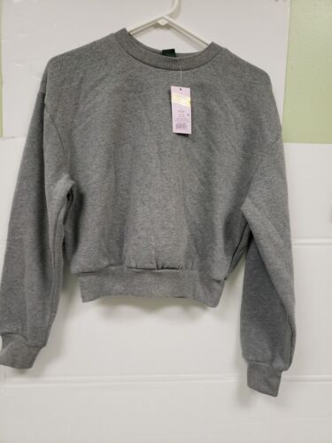 Wild Fable Womens Gray Long Sleeve Pullover Sweat Shirt Crew Neck Sz M NWT