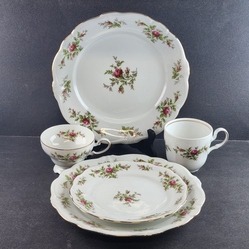 Johann Haviland Moosrose China Variationen Rosenrand & Mitte Goldrand Bavaria
