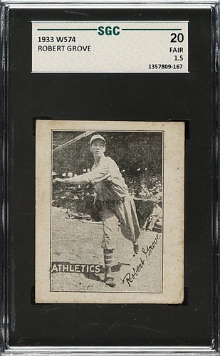 1932 1933 W574 Robert Lefty Grove Philadelphia Athletics HOF SGC 1.5