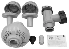 Above Ground Pool Jet Kit with Plunger Valve, Strainer, Nozzle & More