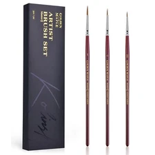 Kolinsky Sable Miniature Paint Brushes Professional Detail Paint Brushes Ultr...