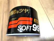 SOFT99 Car Wax New Solid Dark & Black 300g 00010 With Sponge for Polishing