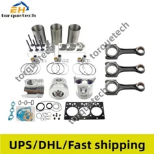 Rebuild Kit+3pcs Connecting Rod for Yanmar 3TN84 3TN84L Engine YB281X Excavator