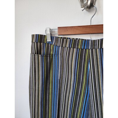 Akris Punto green blue stripe Franca dress pants 12 | eBay display picture 1