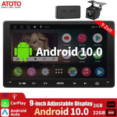 ATOTO A6 PF 9'' OBD II Android Autoradio GPS NAVI ChatGPT-AI Carplay HD Kamera