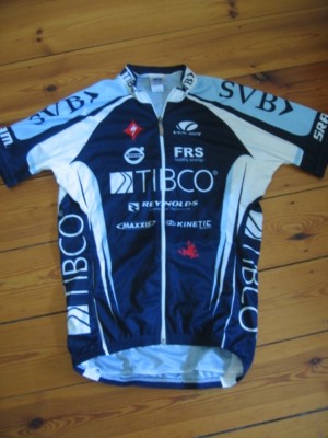 Team Tibco Team Jersey Herren Rennradtrikot Dunkelblau Größe Small made by Voler