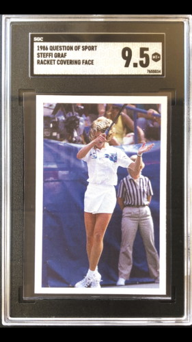 1987 A Question of Sport Steffi Graf Rookie SGC 9.5 POP 2 Tennis Germany - Afbeelding 1 van 12