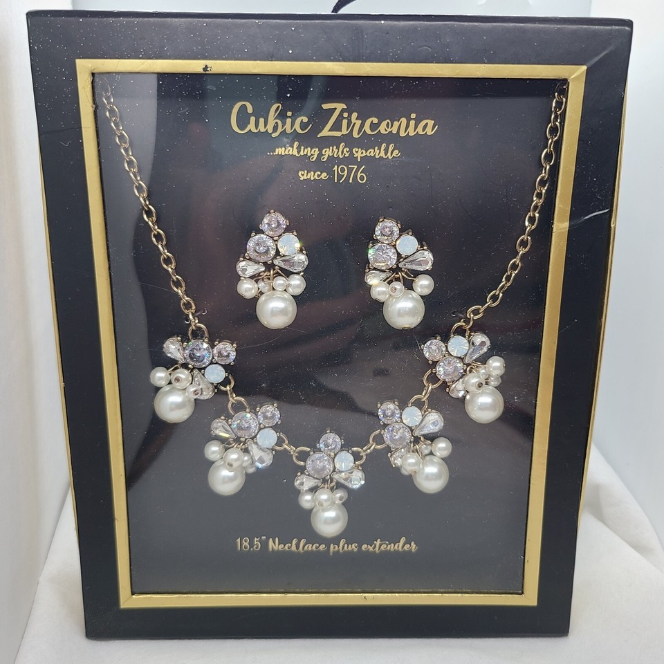 Golden Mermaid Tail Brooch Pin With Cubic Zirconia & Pearl - Double Tail Design