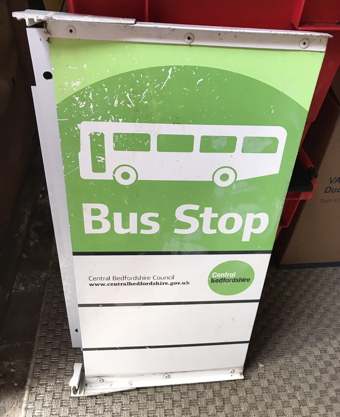 Central Bedfordshire Bus Stop Sign eBay