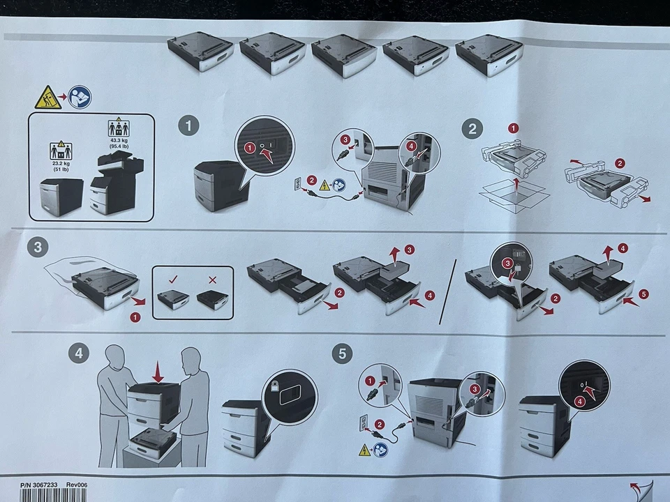 LEXMARK 40G0802 Papierkassette NEU Papierfach Papier Zuführung 550 Blatt Fach - Bild 3 von 3