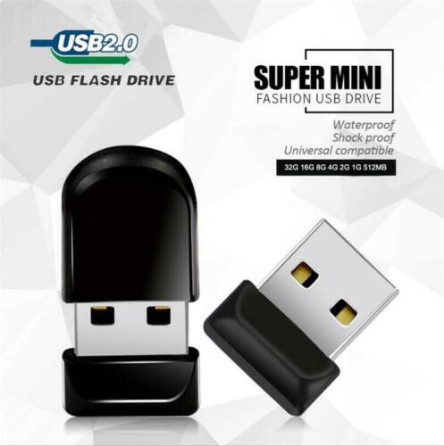 Mini unidad flash USB 2.0 negra 64 GB 32 GB 16 GB 8 GB Memory Stick Thumb Pen Drive - Imagen 3 de 17
