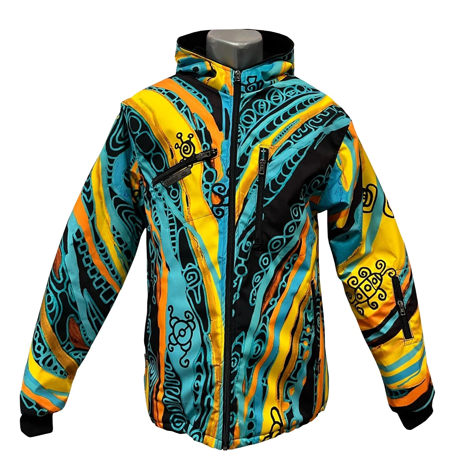 FALL/WINTER - LEMINX - CYBER SWIRL - Softshell jacket, hiking, sport, art, Ski