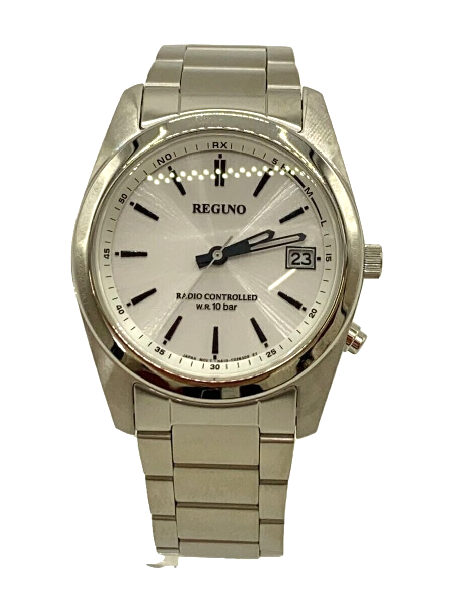 CITIZEN REGUNO RS25-0484H Solar Stainless Steel Watch White Dial 40mm Japan Movement