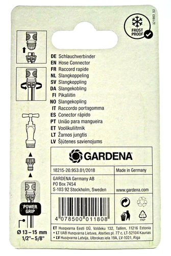 GARDENA Schlauchspritze Verbinder Hahnstück Adapter Reparator Dichtungssatz - Bild 94 von 114
