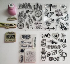 Miscellaneous Lot of Photopolymer stamps Dream Catcher Butterflies, flowers