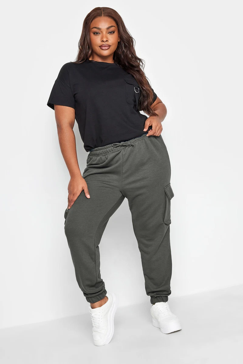 Plus size jersey joggers clearance