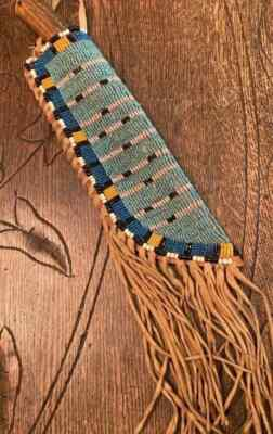 #ad #ad Indian Beaded Cover Native American Sioux Handmade Knife Sheath $79.00