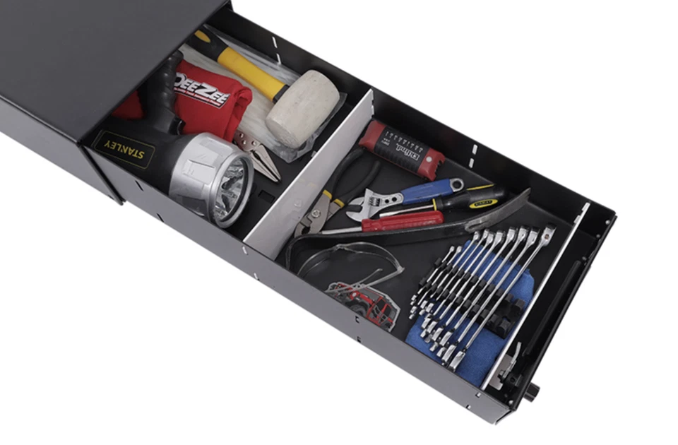 Dee Zee Steel Black Under Seat Storage Drawer Fits Ford F150 F250 F350 F450 - Image 4 of 4