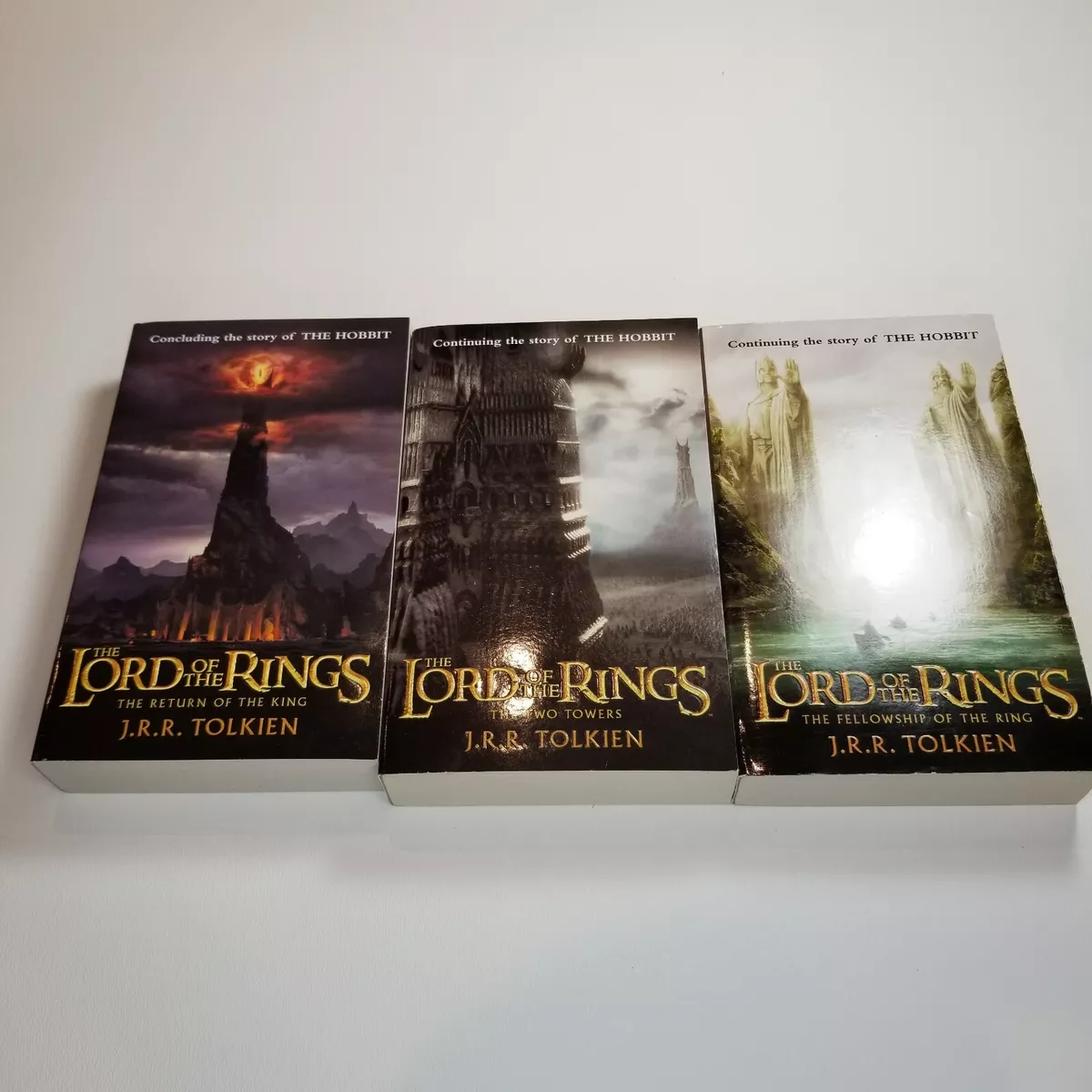 The Lord of The Rings Trilogy Book Set of 3 By J.R.R. Tolkien Del Rey Books