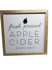 Target Bullseye Playground Apple Cider Wood Sign. 10 X 10 Inches 