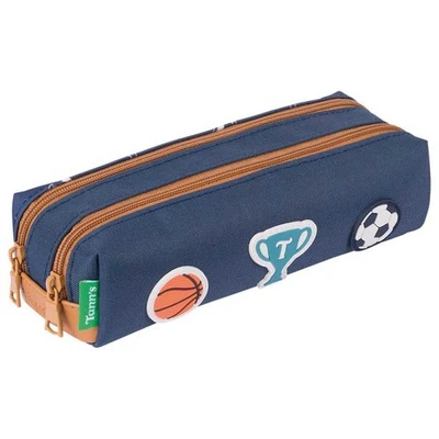 Tann's - Trousse double "Paco" bleu - 13797 - Photo 1/3