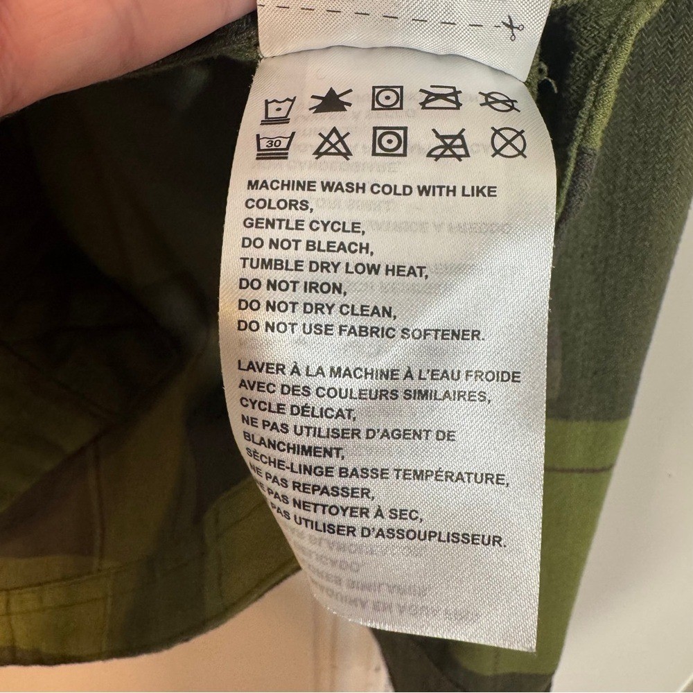 Pearl Izumi Rove Long Sleeve Snap Closure Shirt Green Plaid Size XL