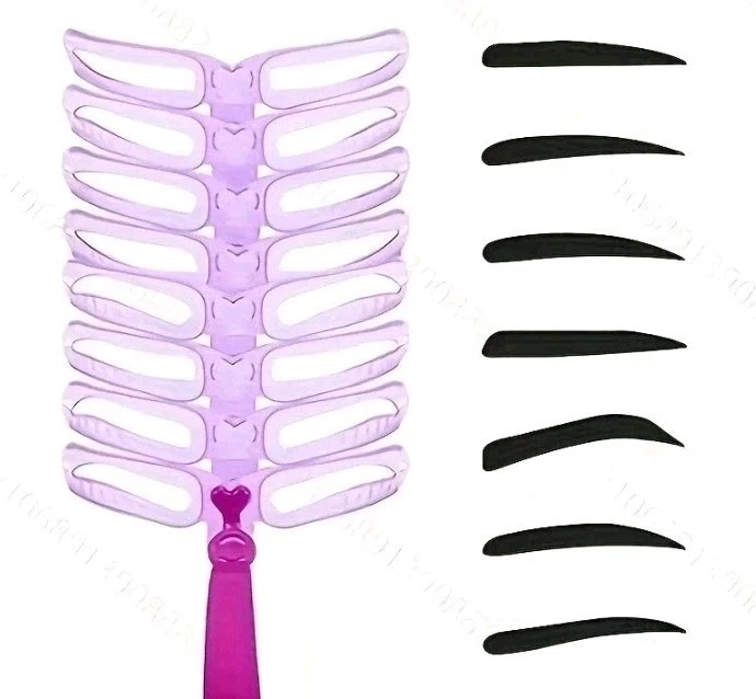 Neu Augenbrauen Schablonen wiederverwendbar - 8 verschiedene Vorlagen - Bild 3 von 4