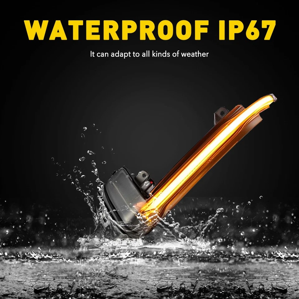 Para Audi A4 A5 S5 A3 Ámbar Secuencial LED Luz de giro Espejo Indicador EPY Foto 4 de 4