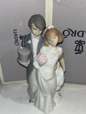 Lladro Porcelain Statue Wedding Bells Bride Groom 06164 RARE New in Box M