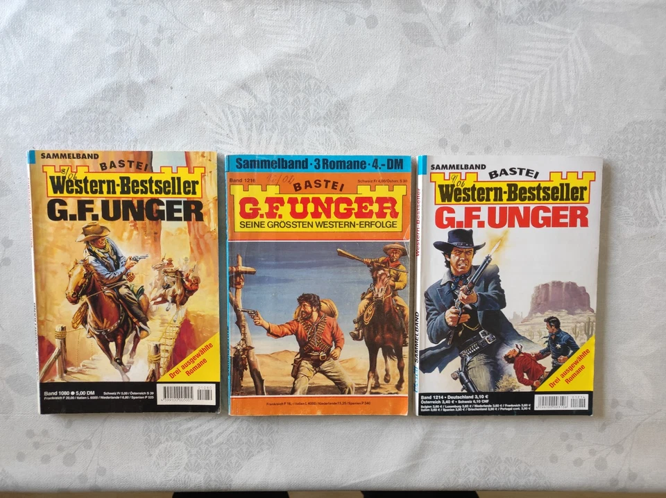 90 G. F. Unger Westernromane in 3er Sammenbänden. guter Zustand P-X - Bild 3 von 4