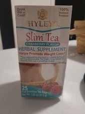 Hyleys Slim Tea CRANBERRY FLAVOR Herbal Supplement 25 Tea Bags