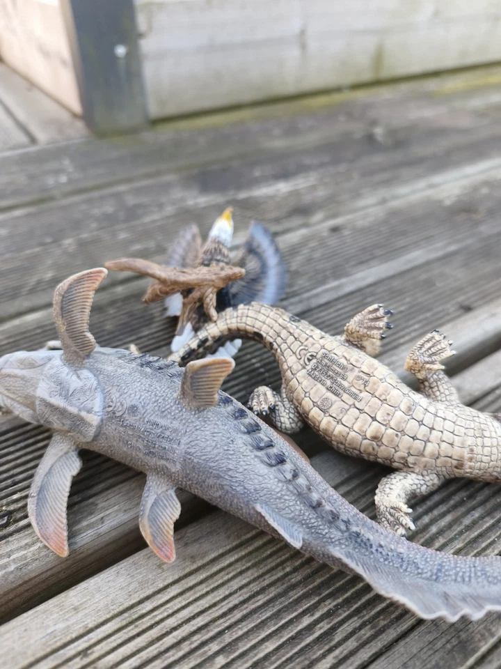 Lot DINOSAURE SCHLEICH Crocodile Et Aigle 🦅 Figurine Tbe - Photo 3/3