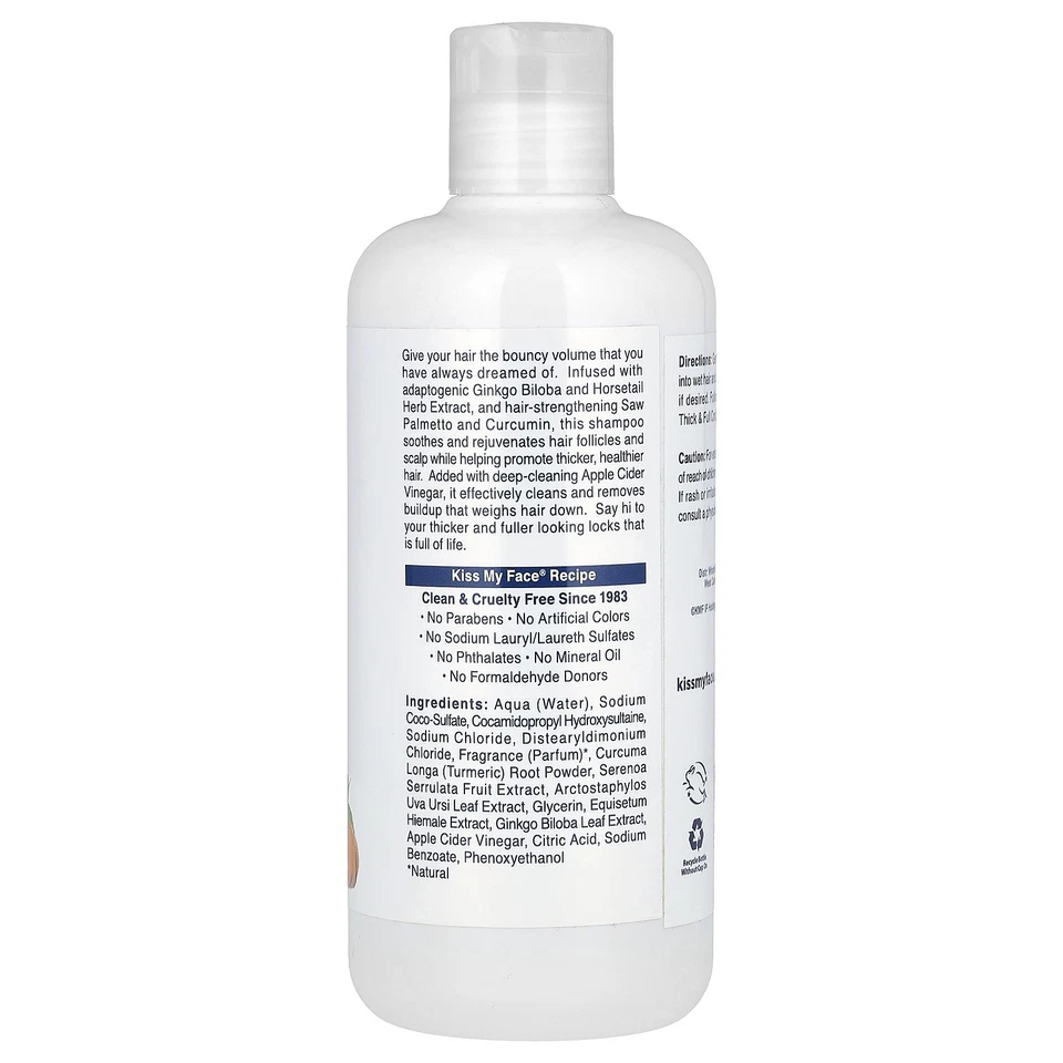 Champú grueso y completo, para cabello fino y adelgazado, 16 fl oz (473 ml) Foto 2 de 2