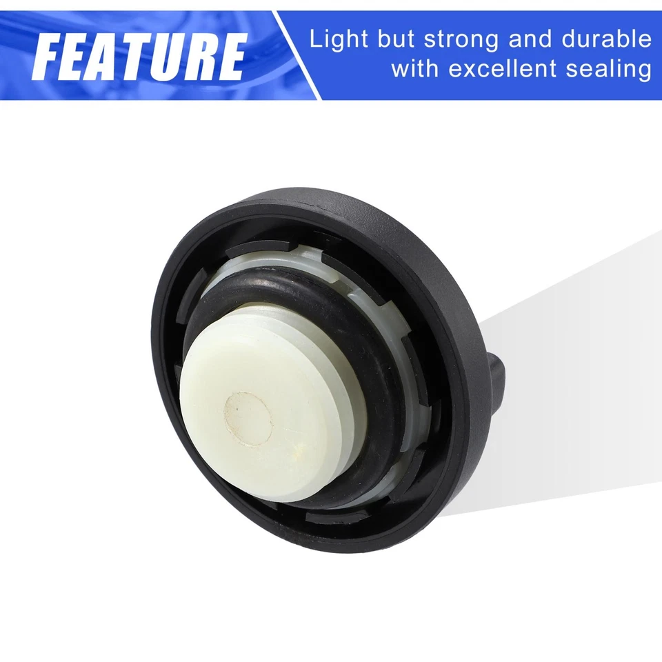 Fuel Tank Cap Gas Oil Filler Plug Cover No.26510-26620 for Hyundai Tiburon Black - Image 4 of 4