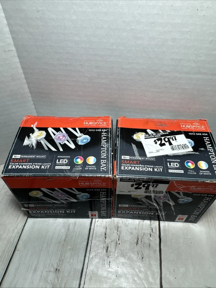 2-16ft Smart Color Changing String Lights Expansion Kit SQHDE03-5PSL Hampton Bay - Image 2 of 4