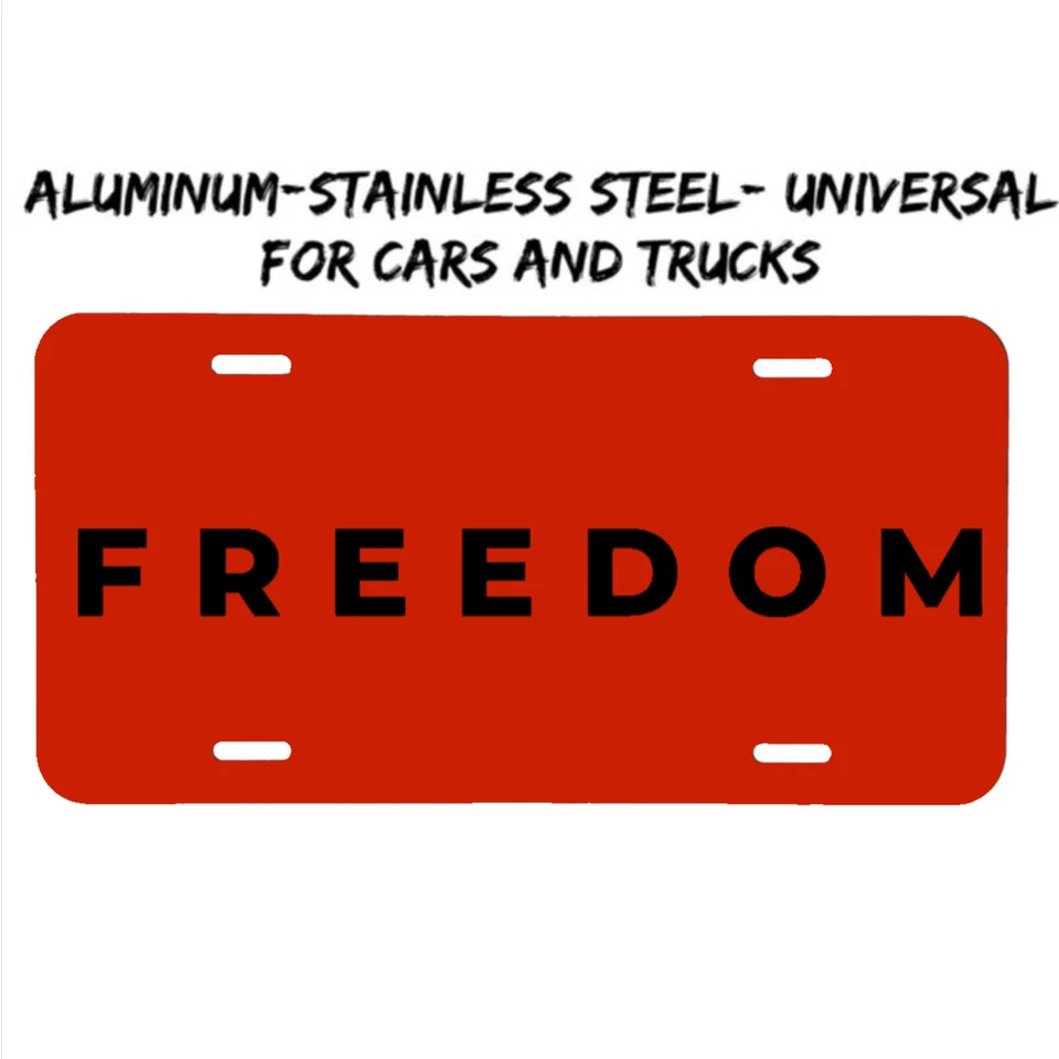 Freedom Front License Plate Made In The USA Aluminum Inspirational Charlie Kirk - Image 3 of 4