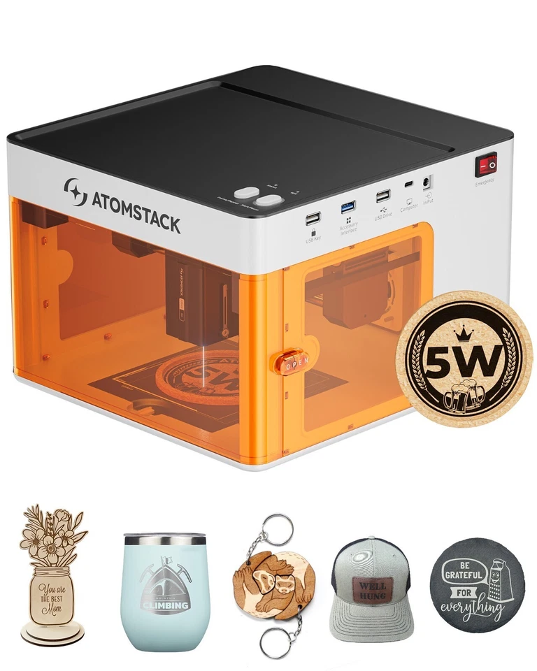 ATOMSTACK P1 5W Laser Engraver, Laser Cutter, Unibody Laser Engraving Machine - image 4 of 4