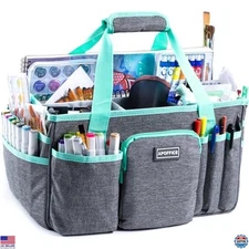 Art Supply Organizer Tote Bag – Versatile Craft Caddy with Multi-Pocket Storage