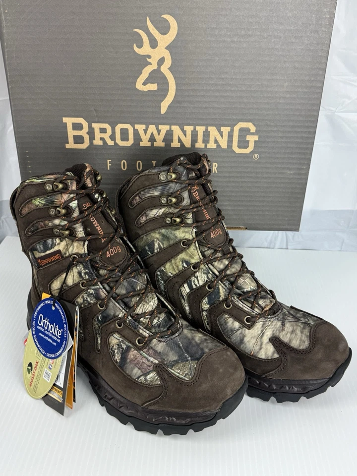 Browning Waterproof 400G Insulated Hunting Boots, Mossy Oak | Men's 8R NEW - Image 2 of 4