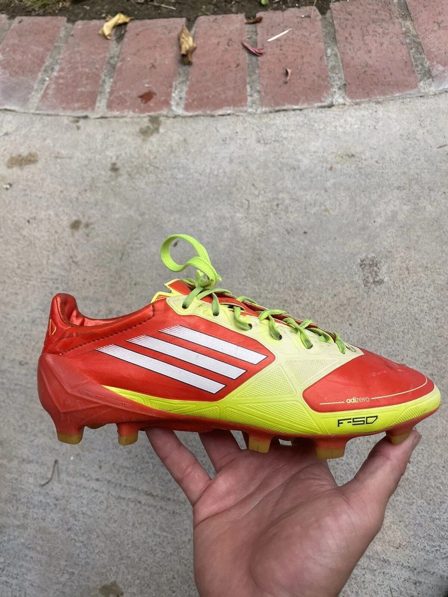 Adidas F50 TRX FG Football Boots Size 5.5 Red Yellow Messi 2011 Soccer Cleats |