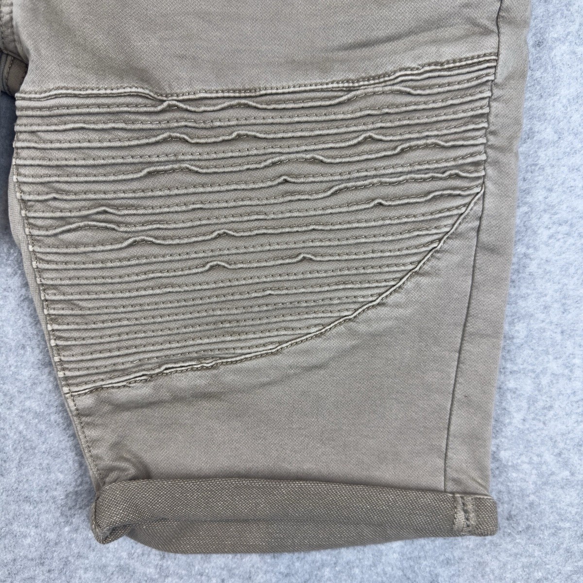 St Goliath Mens Airy II Denim Shorts Size 30 Tan Street Wear Ruffled Jean Shorts View 4