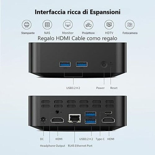 Mini PC Teclast N20 PRO 16GB RAM DDR4 512GB ROM CPU N5095 mini computer wifi BT - Afbeelding 9 van 22