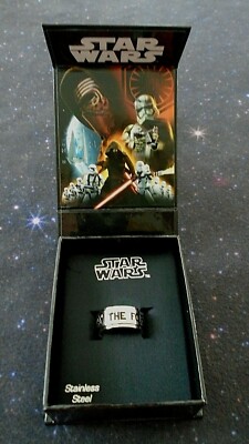 Star Wars Stainless Steel ''May The Force Be With You'' Men's Spinner Ring Size 11