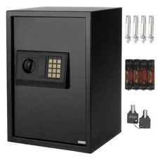 19.8" Large Digital Safe Box Keypad Lock Security Cash Gun Home Office + 2X Keys